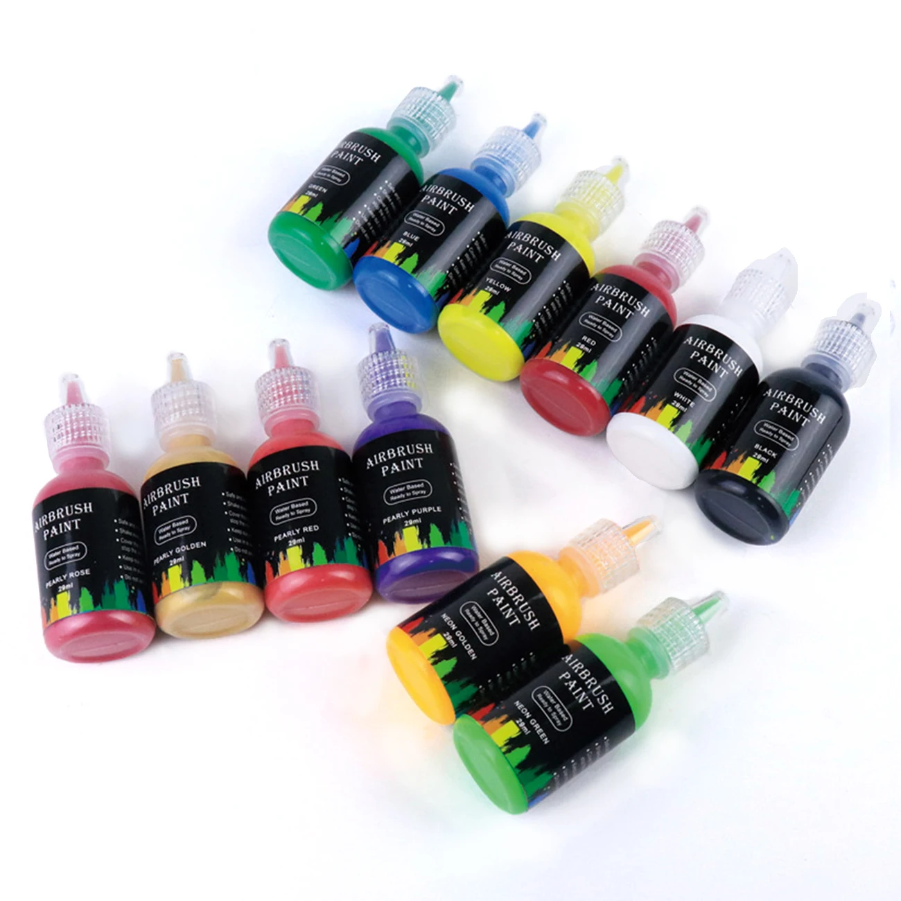 12/19 /30 Color 10ML Acrylic Paint Ink Airbrush Nail Ink Water Paint  Airbrush Nails for Spray Art Supplies acrylic paint set - AliExpress