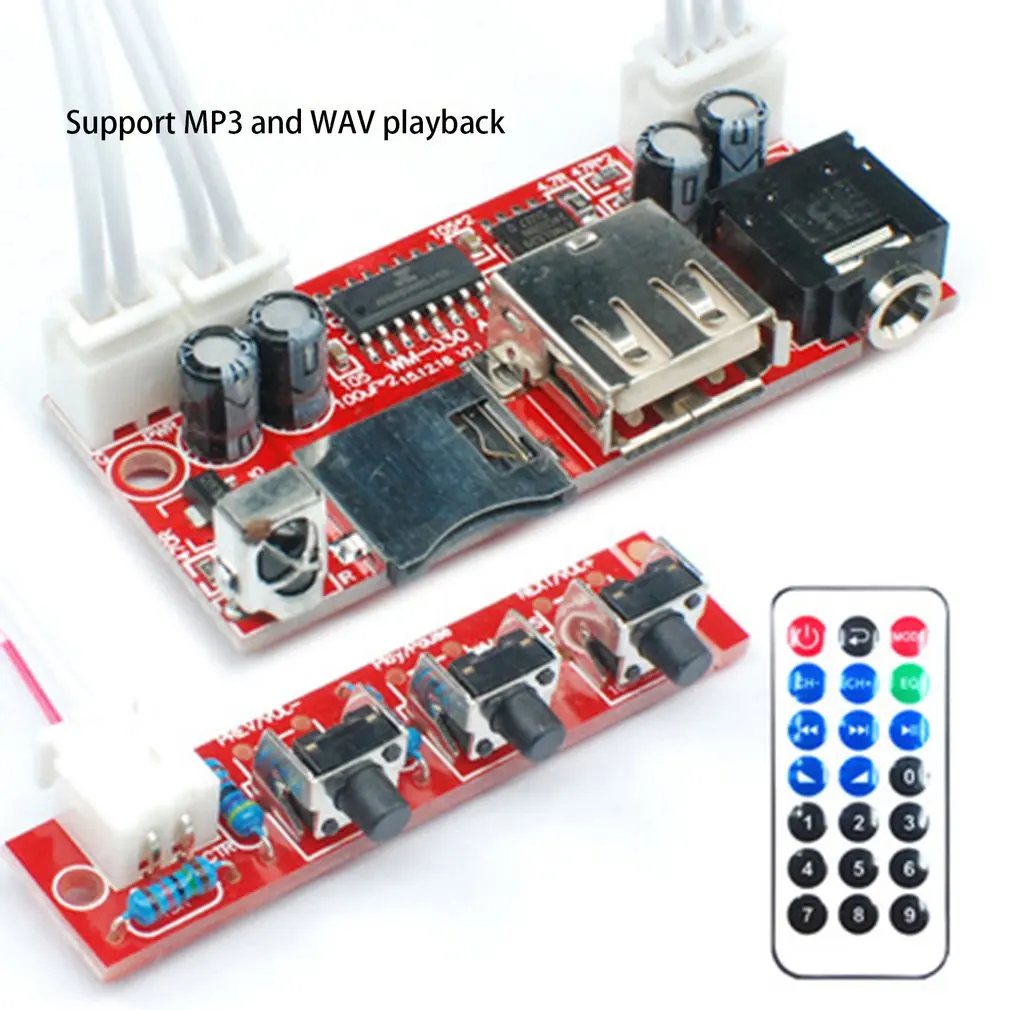 USB u-диск T-flash Micro SD карта декодер MP3-плеер Поддержка MP3 WAV пульт дистанционного управления функция однократного повтора