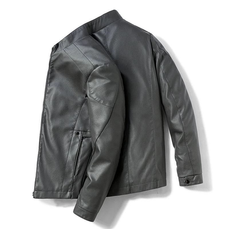 Новая осенне-зимняя мужская куртка из искусственной кожи брендовая модная мотоциклетная кожаная куртка мужская верхняя одежда Jaqueta De Couro Masculina