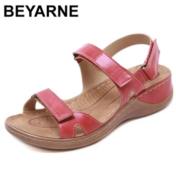 

BEYARNENew summer sandals for women non-slip, sewing thread sandals, casual open-toe shoes for ladies, platform beach shoesL017