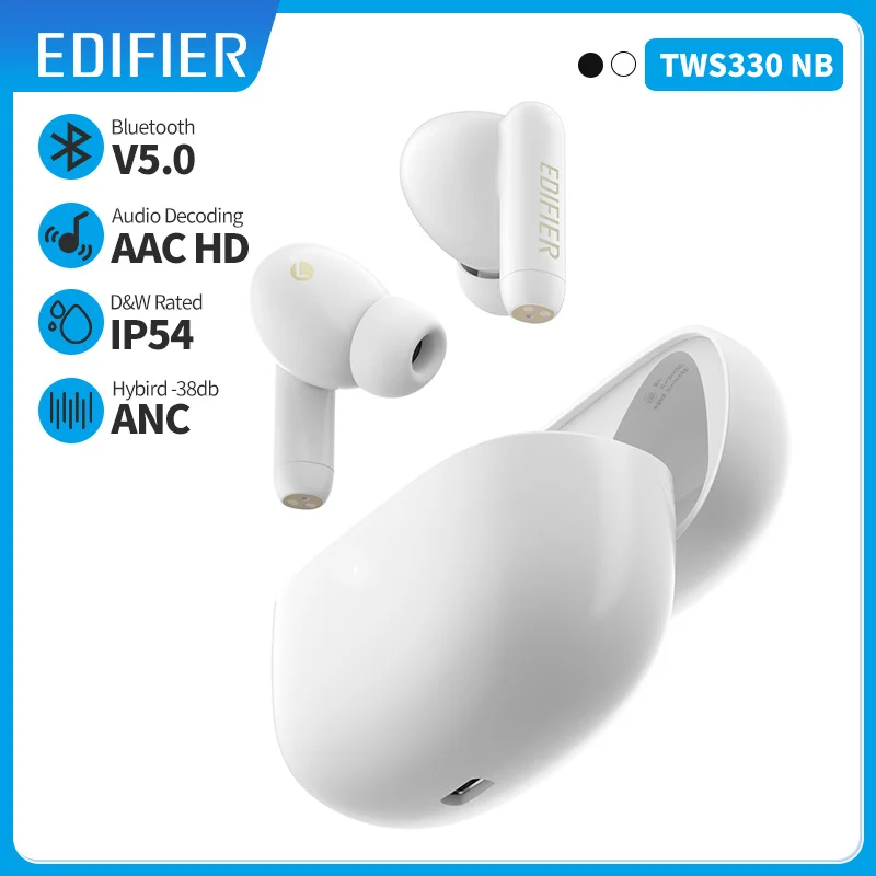 Беспроводные наушники EDIFIER TWS330NB Bluetooth-наушники гибридные ANC Bluetooth 5 0 с