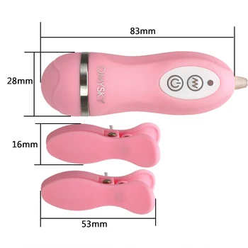 IKOKY Electric Nipple Clamps 10 Frequency Nipples Tickle Clip Vibrator Breast Massage Female Stimulator Sex Toys For Women 5