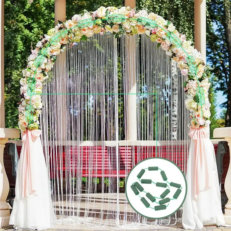 DIY Foam Strip Wedding Flower Arrangement Base Cylindrical White Stick  Solid Round Curtain Floral Ball Sponge Event Party Props