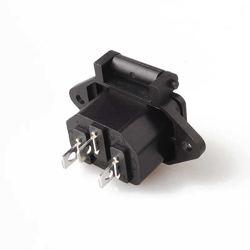 Lz 14 1 02 Waterproof Iec320 C14 3p Ac Inlet Power Socket With Waterproof Cap Electrical Socket Accessories Aliexpress