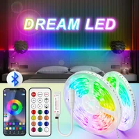 Tira de luces Led Dream RGB WS2811, cinta Flexible con Bluetooth, RGBIC direccionable, 5050, para decoración de habitación