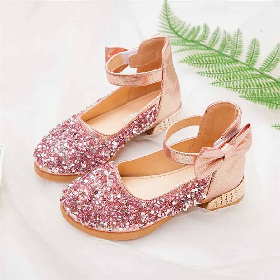Girls shoes baby autumn and winter child baby girl bow princess shoes small shoes beads princess shoes children's shoes 35A12 (27)
