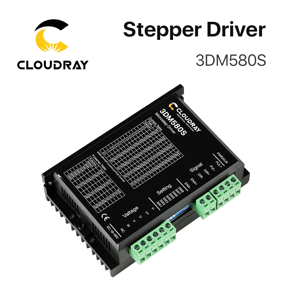 Cloudray 3DM580S 3 Phase Stepper Driver 24-50VDC for Nema 23 Stepping Motor Controller CNC Engraving Machine stepper motor controller