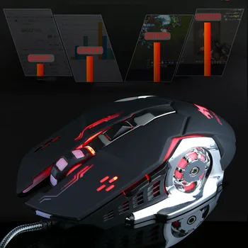

Gaming Mechanical Mouse Wired USB Charging Mouse Luminous 2.4Ghz Wired Optical Computer Accessories For PC Laptop Mouse Gamer