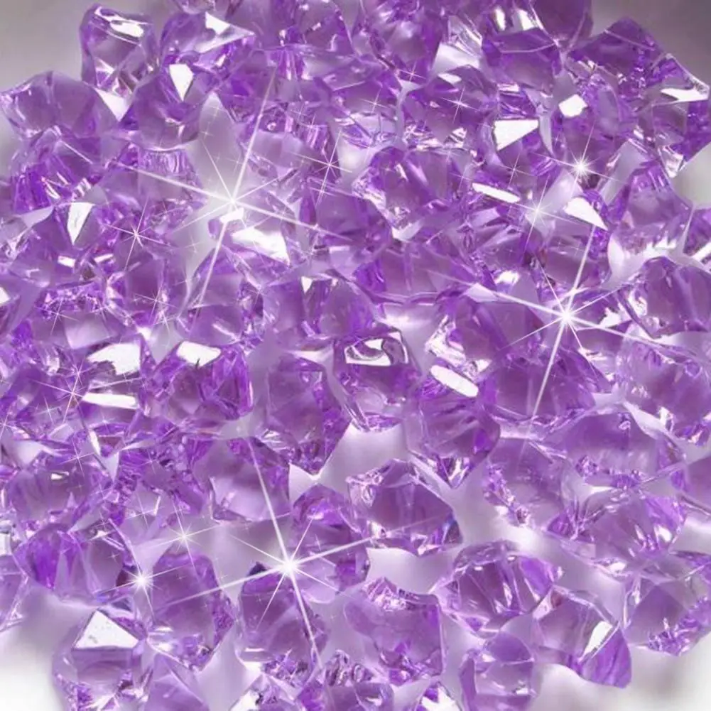 400PCS Plastic Gems Ice Grains Colorful Small Stones Children Jewels Crushed Ice Counter Crystal Diamonds