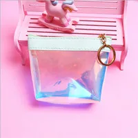 Женские лазерные мини-кошельки, держатель, чехол, модный прозрачный Кошелек для монет, мягкий, новинка, для девушек, милый маленький кошелек для денег, дамская сумка для мелочи - Цвет: Green