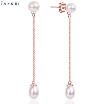 

Fine Jewelry Natural Pearl Earrings 925 Sterling Silver Round Classic Style White