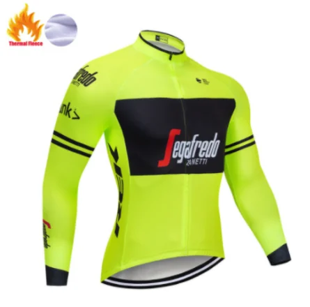 jersey Pro Team Велоспорт Джерси Набор велосипедная одежда мужская Ropa Ciclismo Зимняя Теплая Флисовая велосипедная Одежда для велоспорта - Цвет: jersey