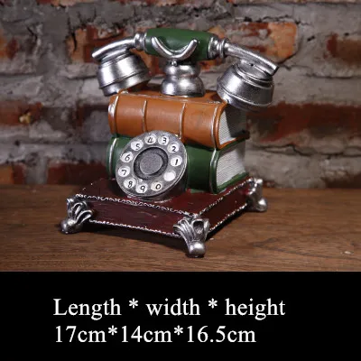 Vintage Phone Retro Telephone Feng Shui Furnishing Craft Ornament Home Decoration Accessories Photography Backdrops Christmas - Цвет: D