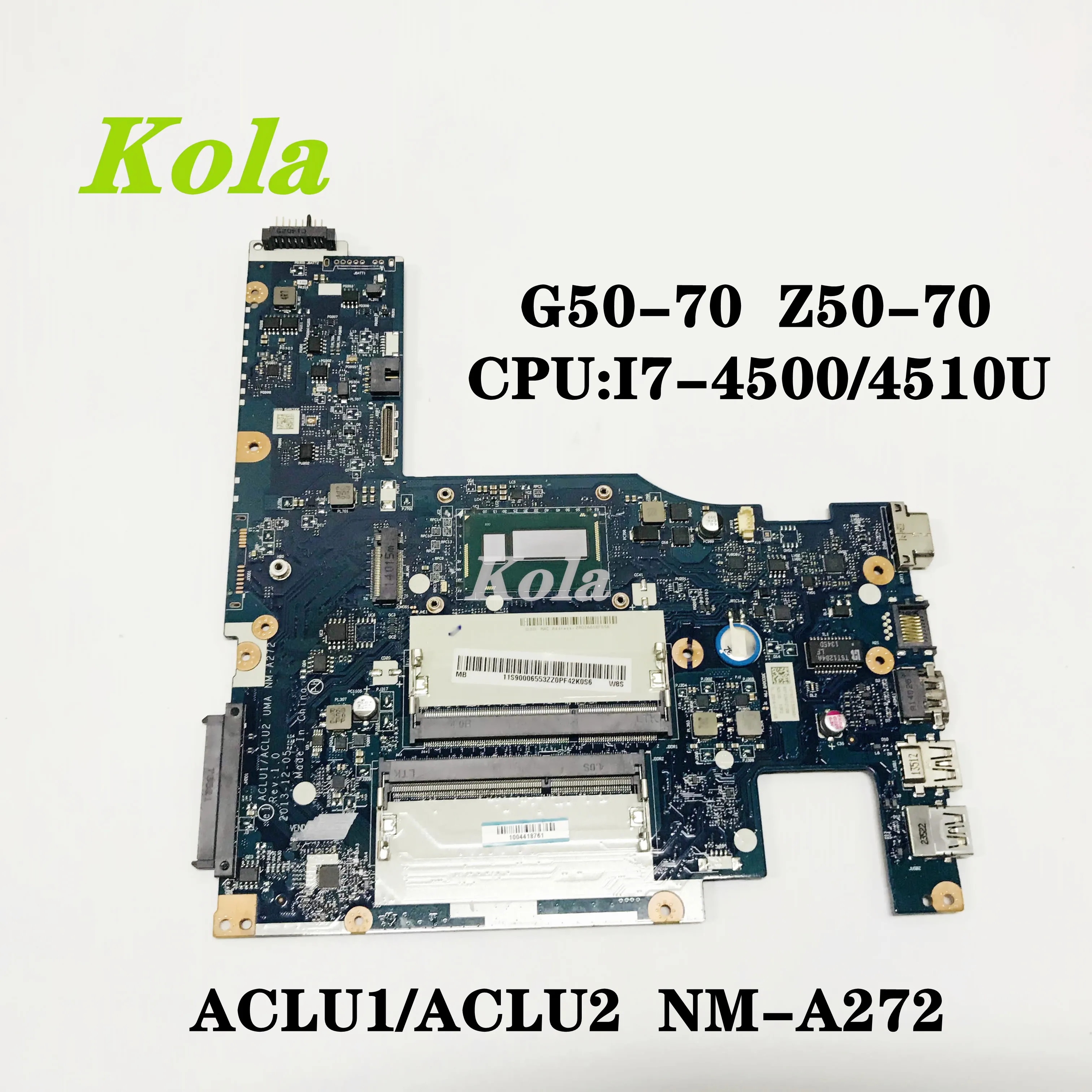 Материнская плата для ноутбука Lenovo ideaPad G50-70 Z50-70 с I7-4500/4510/4600U DDR3L ACLU1 ACLU2 NM-A272 100%