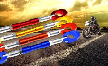 

Motorcycle CNC Aluminum 7/8" Handlebars Wheel Strengthen Grips Steering Cross Bar Adjustable Crossbar