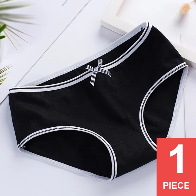 Perfering 3 шт./компл. M-XL Для женщин трусы хлопковые трусы нижнее белье для девочек трусики сексуальное женское нижнее белье женское нижнее бельё, женские трусы-шорты Для женщин Интимная - Цвет: BLACK 1