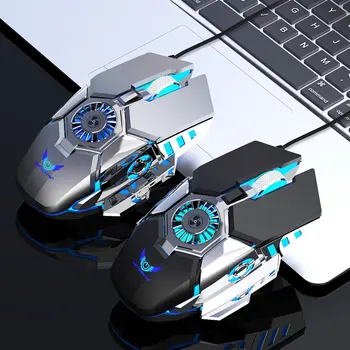 

G22 Wired Gaming Mouse With Cooling Fan 6 Buttons Laptop Notebook PC Wired Optical Game Mice For PC Laptop