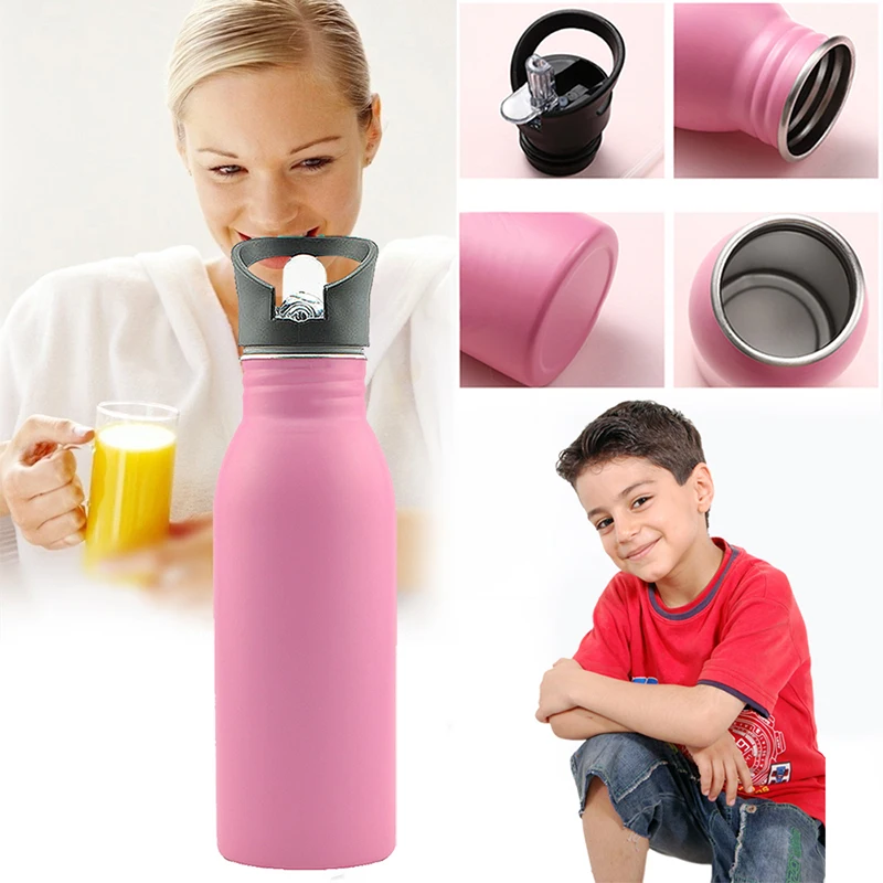 

Sport Bottle Portable Stainless Steel For Outdoor hot Sports Bottle Non-toxic, health Travel Camping Cold Kettle children's pot