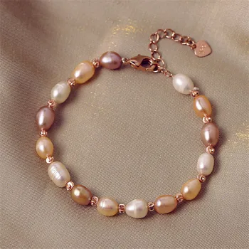 

Classic Original Design Exquisite Natural Pearl Simple Bracelet Woman Fashion New Cuff Bracelet Luxury Jewelry Anniversary Gifts
