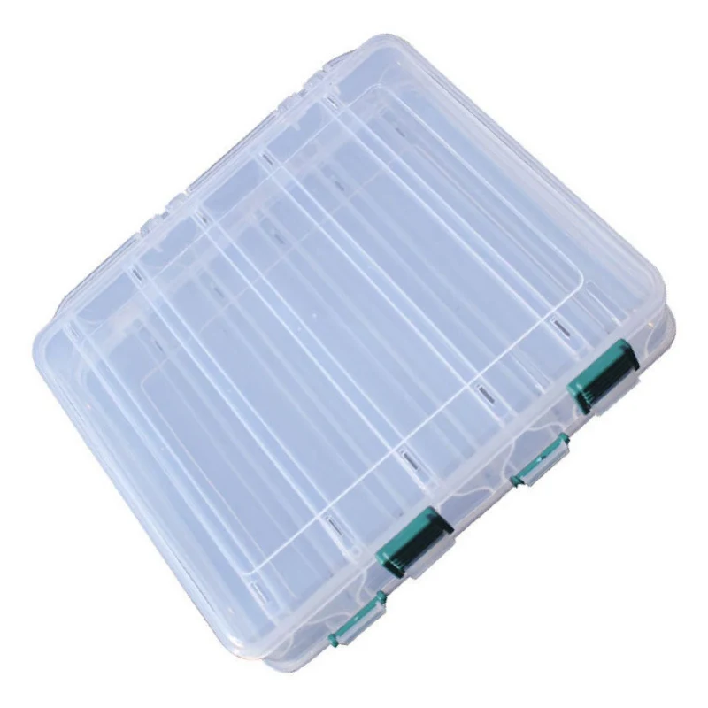 High Quality Double Sided Plastic Baits Lure Case Transparent Fishing Box Fly Fishing Tackle Storage Container Fishing Supplies