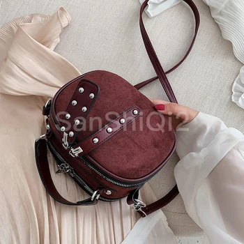 

Scrub Leather Crossbody Bags For Women 2020 Winter Shoulder Messenger Mini Phone Bag Female Handbags Sac a Main Female Tote Bag