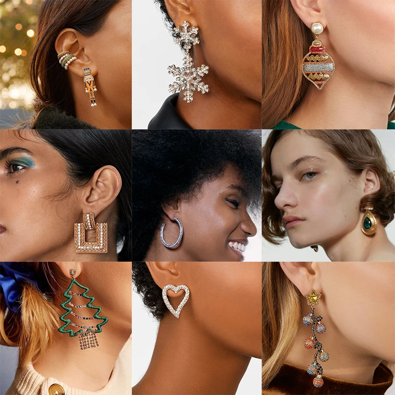 2020 Новые Модные Винтажные геометрические Висячие серьги для женщин аксессуары