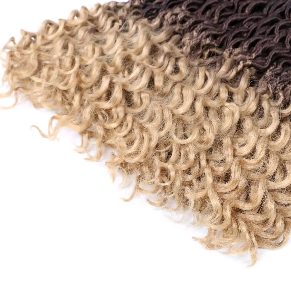 Mtmei волосы 1" Богиня искусственные локоны в стиле Crochet волосы с кудрявыми концами красочные искусственные локоны в стиле Crochet волосы удлинение волна дреды волосы