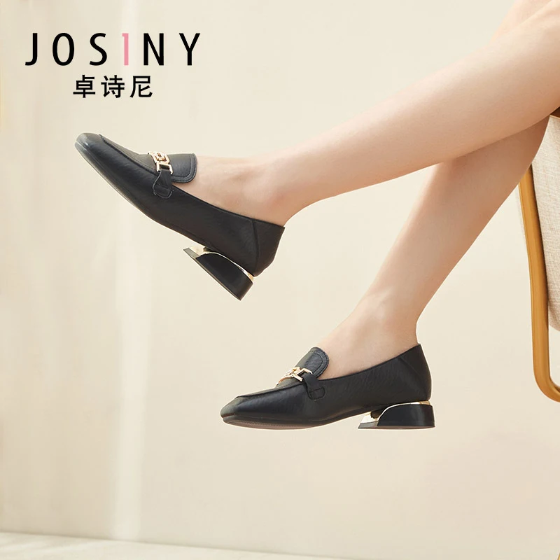 Josiny/маленькие кожаные туфли Женские Британские лоферы в ретро стиле