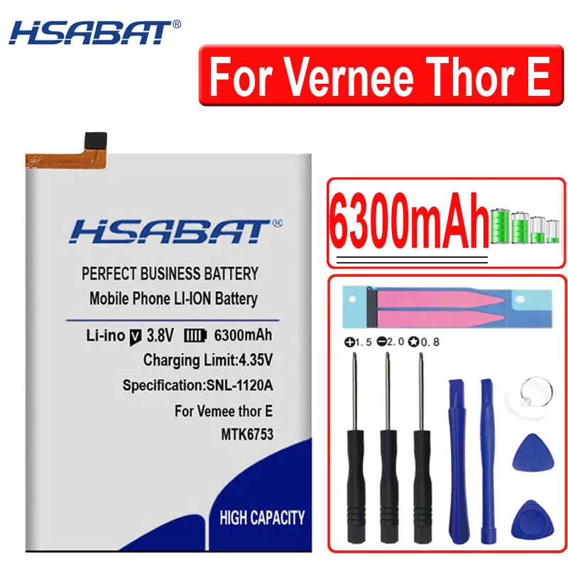 Аккумулятор HSABAT 6300 мАч для Vernee Thor E