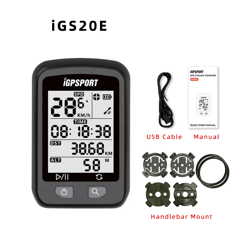 iGPSPORT iGS20E GPS - Enabled Bike Bicycle Computer Speedometer Odometer