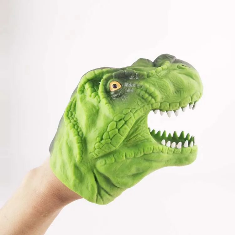 

Soft Silcone Dinosaur Hand Puppet Jurassic Replica T-REX Hand Puppet Character Play Hand Puppet Parent And Child Interactive Toy