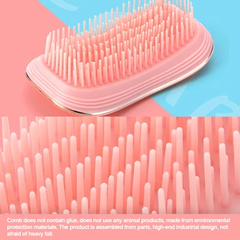 

Portable TPEE Massage Soft Comb with Long and Short Teeth Harmless to Scalp Environmental Comb