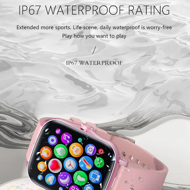 Y20 2021 Smart Watch Men 1.7 Inch IP67 Waterproof Full Touch Pedometer Heart Rate Tracker Fitness Tracker Smartwatch Women IOS 2