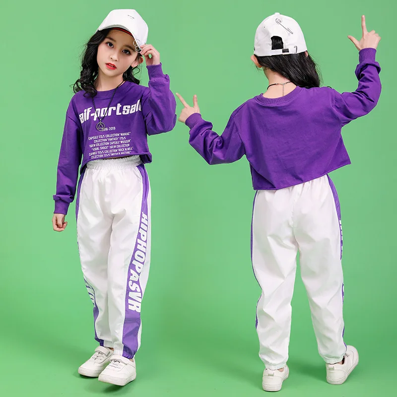 

Korean Top Pants Jazz Suit Children Hiphop Dance Clothes Boys Girls Hip Hop Costumes Kids Street Dance Outfit