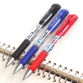 

1Pc Quick Dry Gel Pen 0.5mm Bullet Tip Blue/Red Ink Click Gel Pens for School Office Supplies Student Writing Stationery