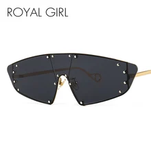 Королевская девушка новые современные Ретро Соединенные кошачьи глаза женские солнцезащитные очки Брендовые Роскошные Металлические женские солнцезащитные очки ss375