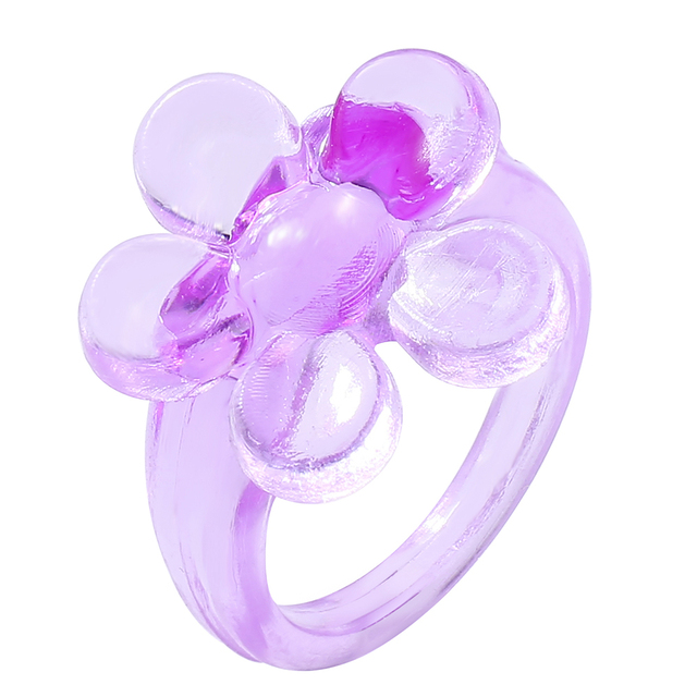 Children's Cartoon Rings Candy Flower Animal Bow Shape Ring Set Mix Finger Jewellery Rings Kid Girls Toys Christmas Gifts