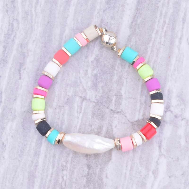 bracelet Pulseras mujer moda повязка на руку vsco девушка жемчужный браслет забавный браслет богемные Бохо Пресной воды Жемчужные Браслеты для женщин - Окраска металла: bracelet