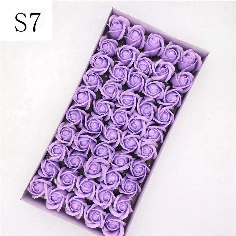 25-50 шт./компл. 3 Размер s/m/l мыло розы Искусственные цветы Высокое качество; для свадьбы украшение дома аксессуары для ванной комнаты Роза Цветок голова - Цвет: S7
