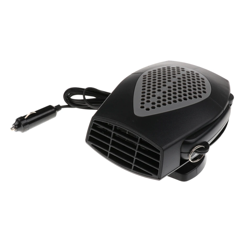 24V Car Truck Auto Heater Hot & Cool Fan Windscreen Window Demister Black