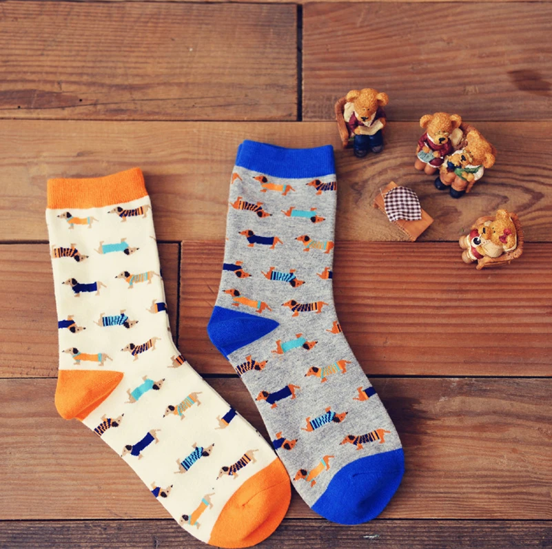 Dropshipping Creative animal socks Sausage dog dachshund Lovely hvalp hush pup puppy huisdier pet retail Cute wholesale zoo Come