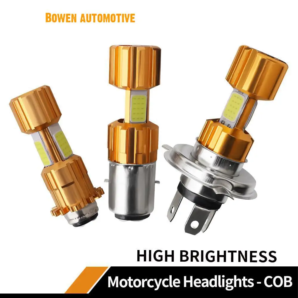 1Pc Super Bright Ba20D P15D Fari Per Moto Elettriche Lampada Anteriore Per Scooter Autocycle Led H4 Fari Lampadina 12V Diodo Luminoso