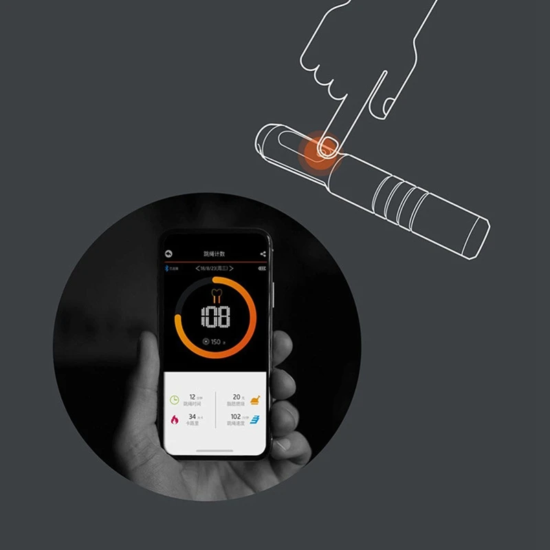 Умный Bluetooth Скакалка Крестовая Подходит цифровой счетчик скорости калорий скакалки для упражнений Будильник Напоминание установка веса#294088