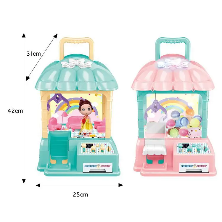 

Children Mini Catch Crane Machine Small Household Scratch Music Hanging Candy Folder Doll Family Slot Machine Toy