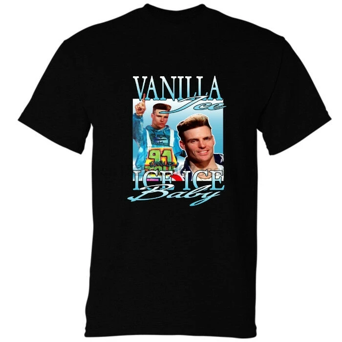 Черная футболка унисекс в стиле хип-хоп с изображением ванили и льда |