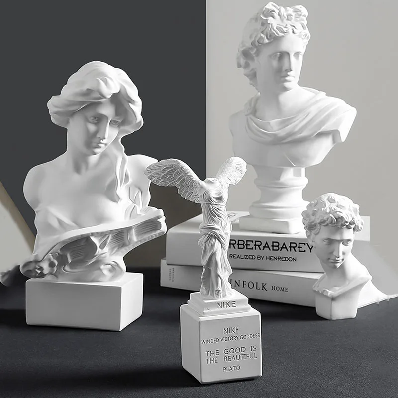 

14-37cm Greek Mythology Statue David Apollo Small Sculpture European-style Home Decoration Resin Crafts Character Model Ornament