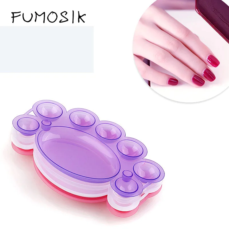 

1 Pcs Color Palette False Nail Art Polish Gel Make Up Palette Tool Practice Showing Shelf Manicure Nail Art Tips Holder