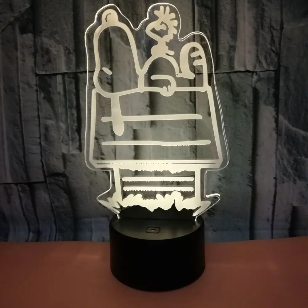

New Style Puppy Colorful 3D Night Lamp Colorful Touch Remote Control 3D Visual Stereo Lamp 3D Small Table Lamp