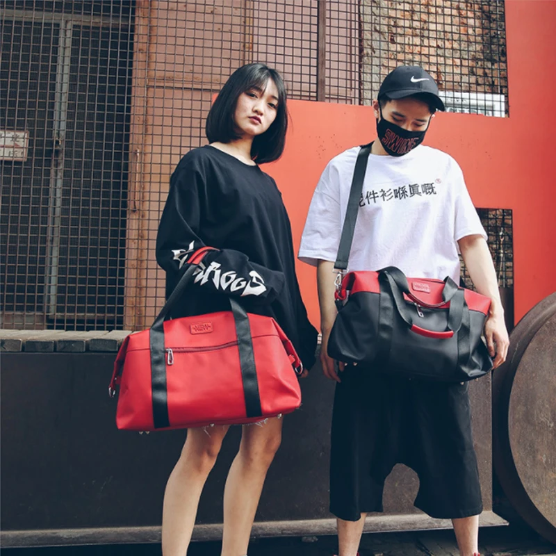 

Short-distance travel bag duffel bag canvas couple tote bag tide travel short-distance sports bag men bag handbag