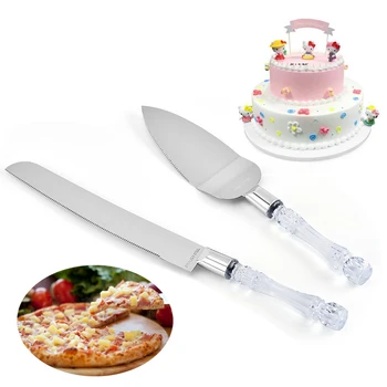 

2PCS Personalized Wedding Resin Cake Butter Cream Knife Birthday Party Cake Baking Pastry Tool Dough Scraper Decoration Tool